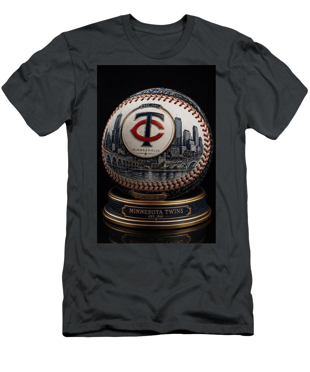 Luxury Minnesota Twins Baseball with Minneapolis Skyline Detail Max Freeman T-Shirt