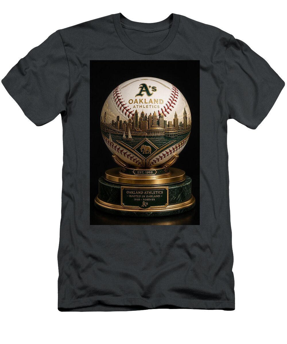 Luxury Oakland Athletics Baseball with Bayfront Skyline Style Max Freeman T-Shirt