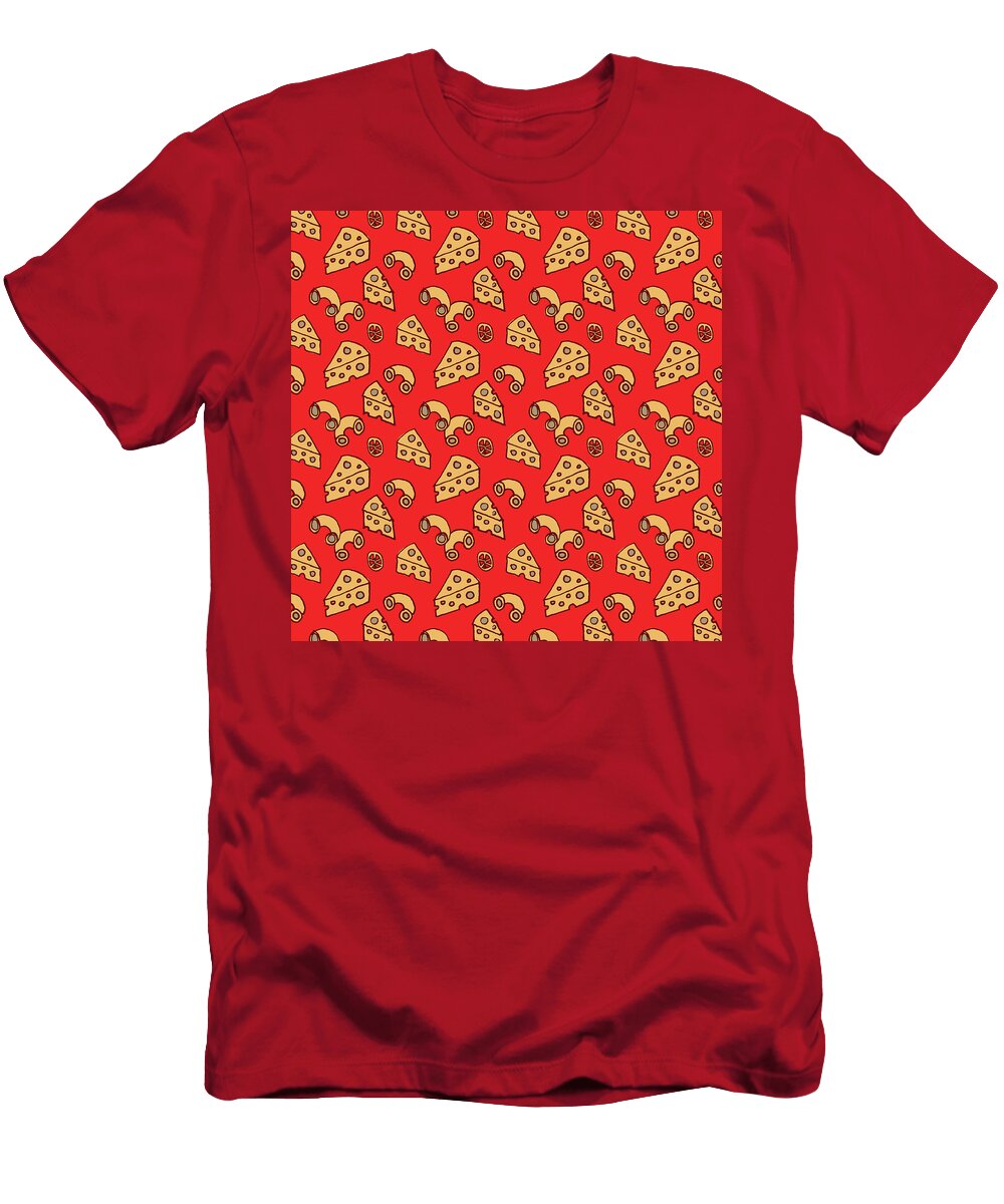 Mac and Cheese Pattern Jen Montgomery T-Shirt
