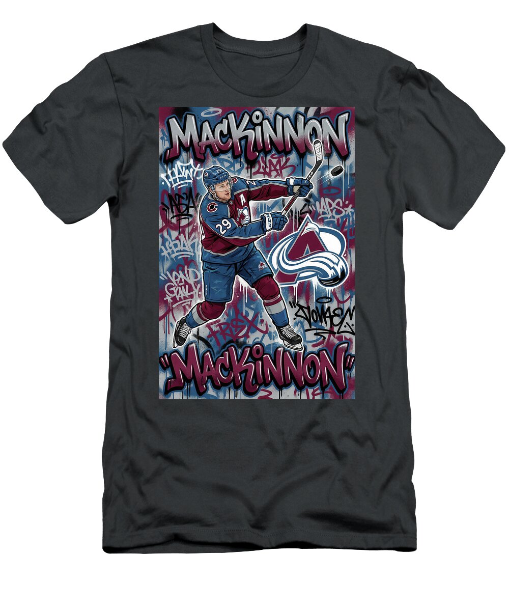 Mackinnon Graffiti Poster Hockey Player NHL Sampadart Gallery T-Shirt