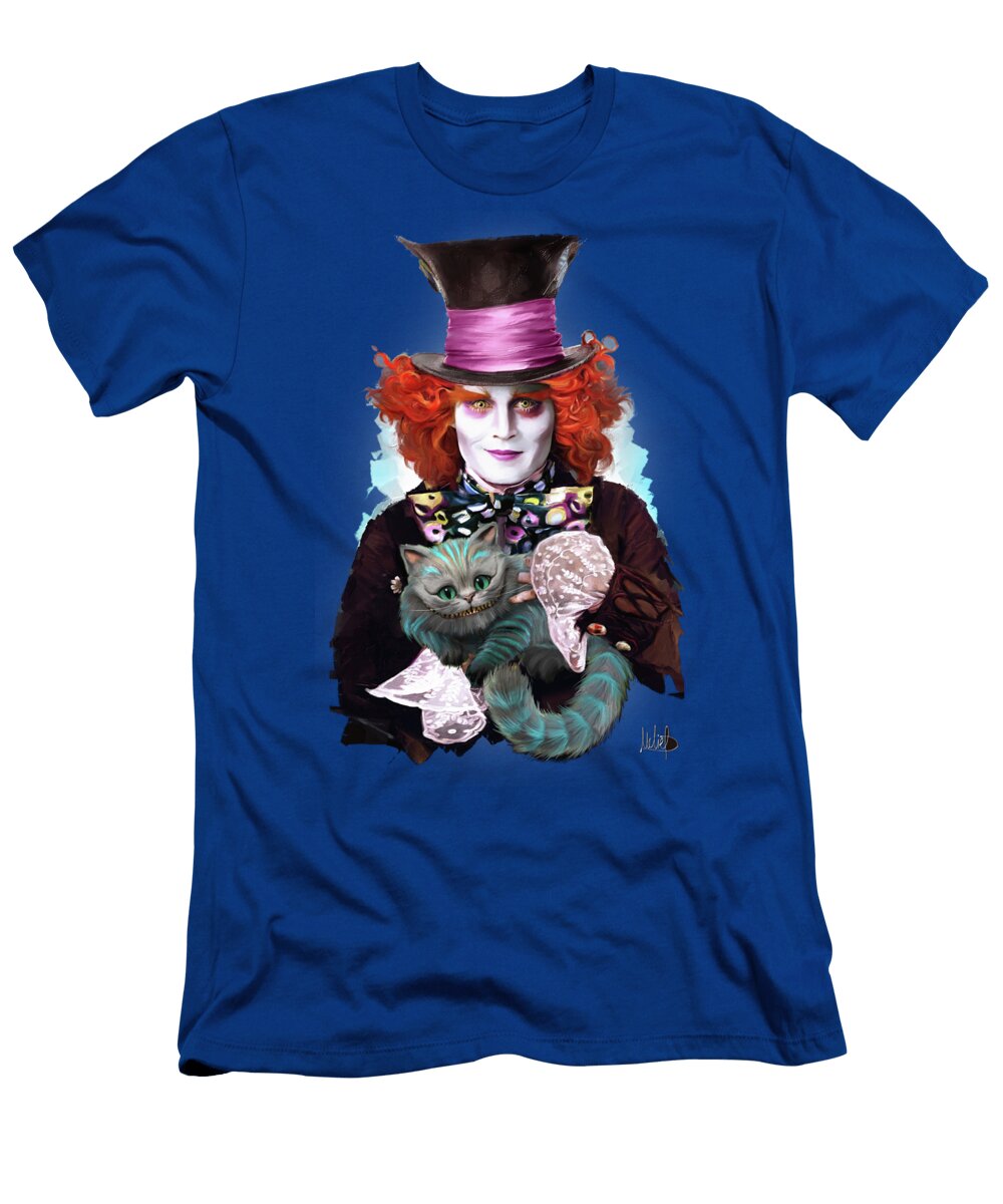 Mad Hatter and Cheshire Cat Melanie D T-Shirt