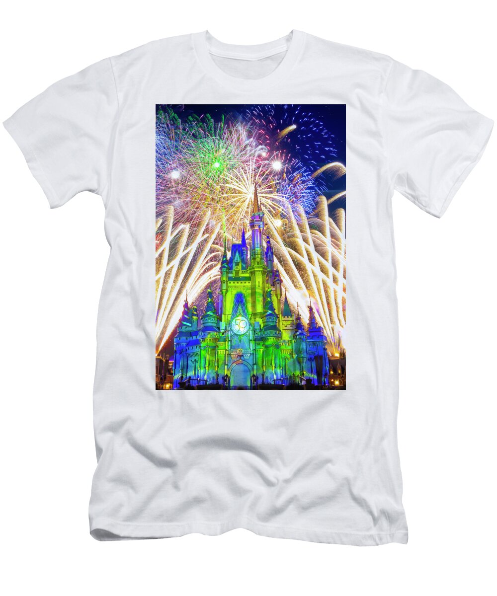 Magic Kingdom Fireworks Finale Mark Andrew Thomas T-Shirt