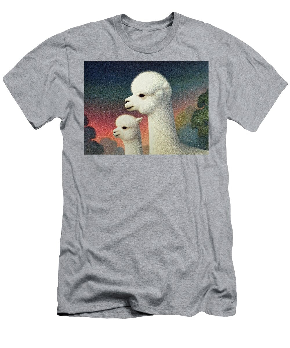 Majestic Alpacas At Sunset Fabrizio Cassetta T-Shirt