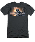 Majestic Huskies in Snowy Forest Mia Wikstrom T-Shirt