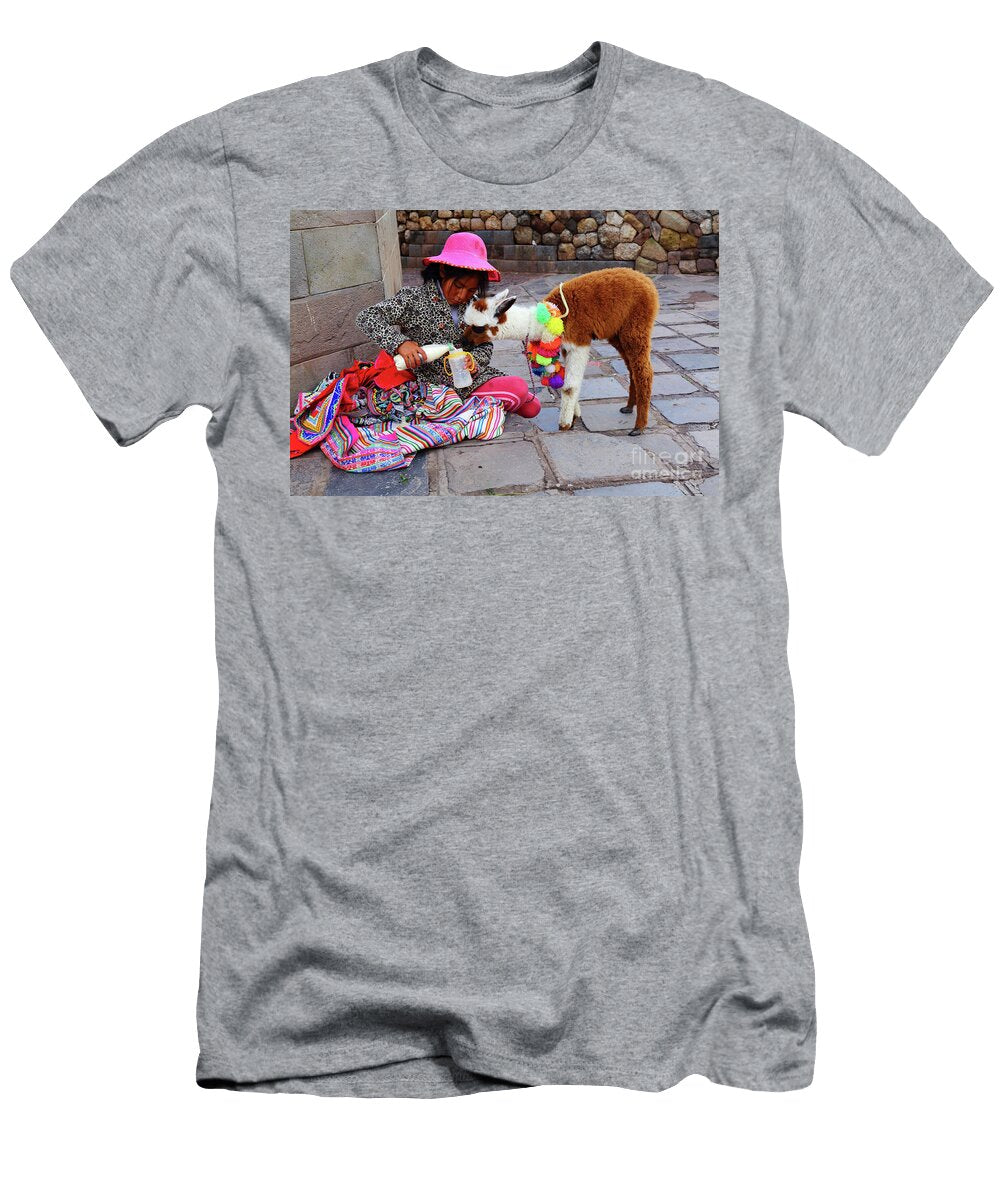 Making an Alpacas Breakfast James Brunker T-Shirt