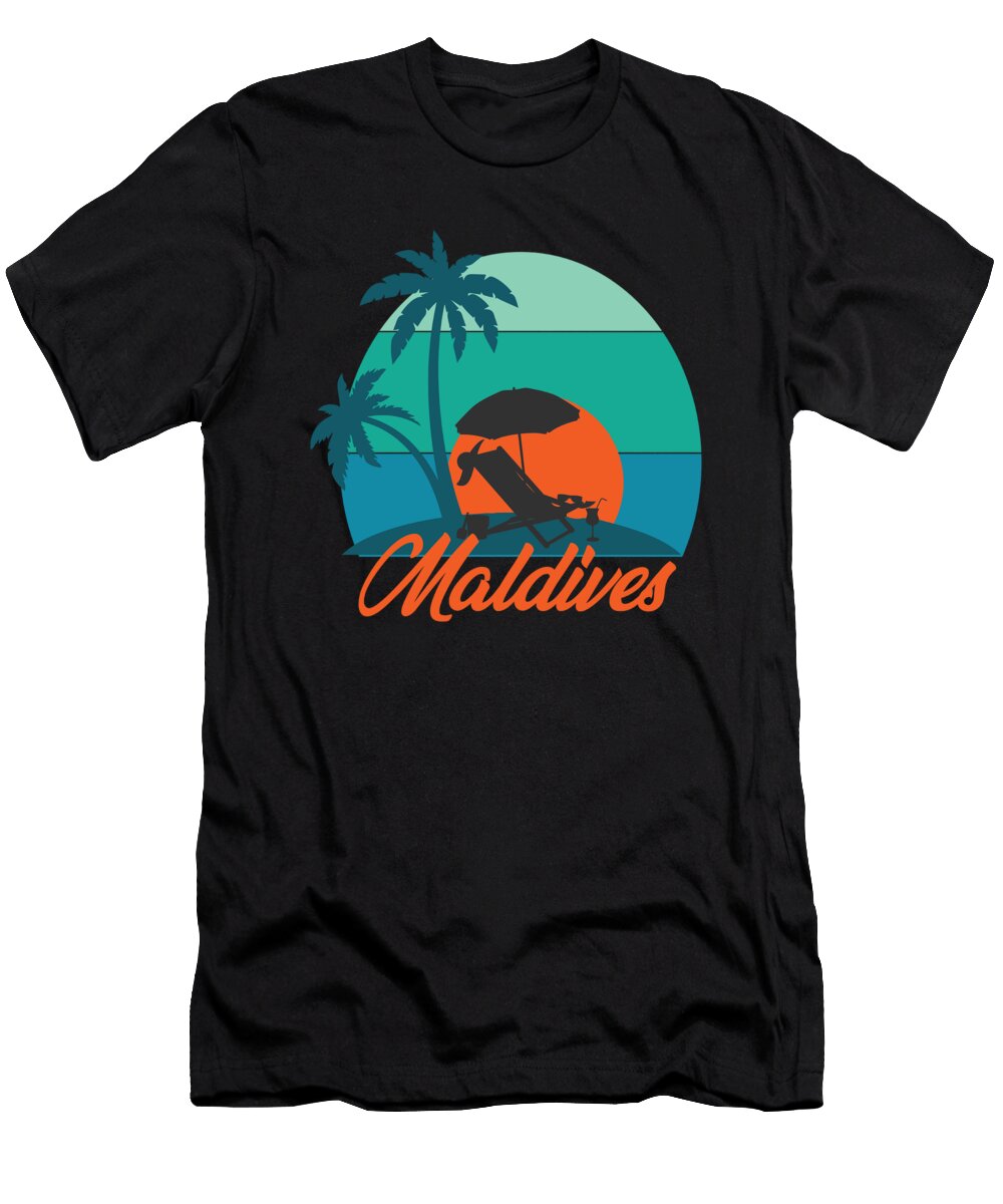Maldives Summer Beach Vacation Travel Destination Gift Jan Deelmann T-Shirt