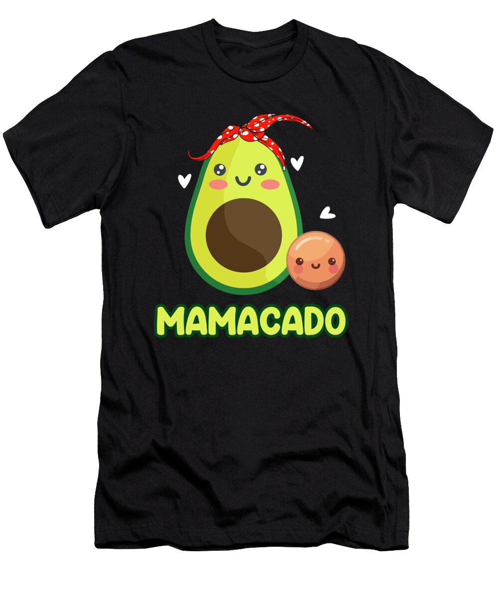Mamacado Avocado Red Bandana Daughter Son Pregnancy Reveal Haselshirt T-Shirt