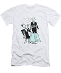 Man At Table for One Smoking and Talking to Waiter Csa Images T-Shirt