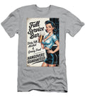 Man Cave Bar Advertisement Pin Up Aged Pixel T-Shirt