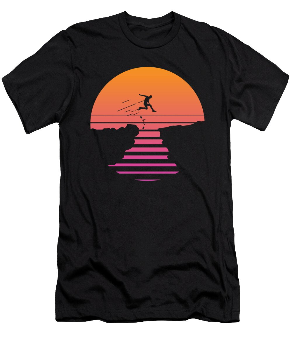 Man Cliff Jumper Cliff Jumping Cliff Diving Retro Gift Thomas Larch T-Shirt