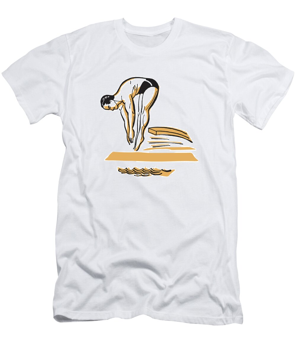 Man Driving Off Board Csa Images T-Shirt