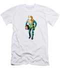 Man in Diving Helmet Holding Treasure Csa Images T-Shirt