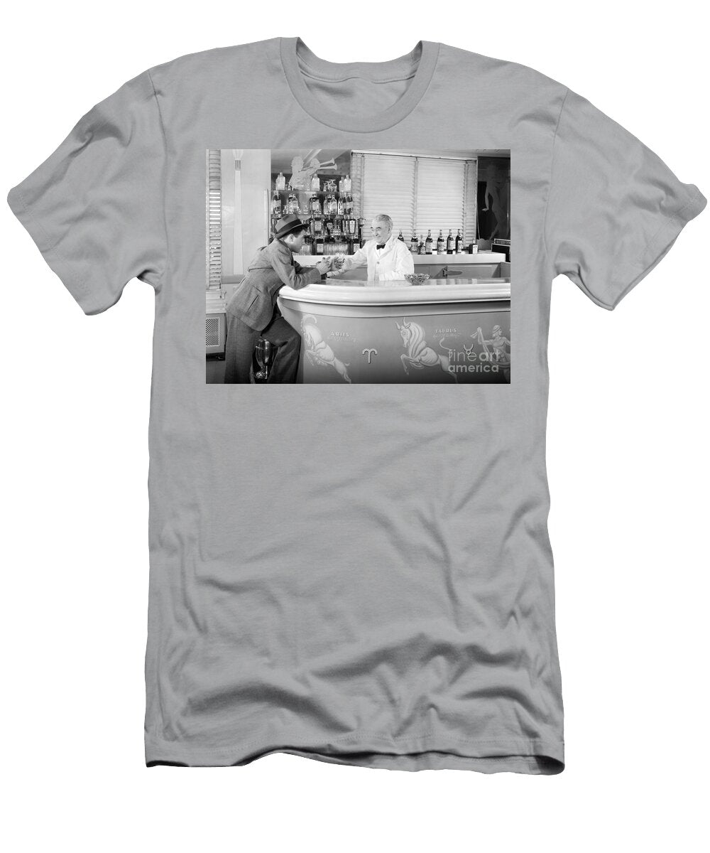 Man Ordering Another Drink C 1940s H Armstrong Robertsclassicstock T-Shirt