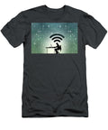 Man Working At Desk Connected Ikon Images T-Shirt