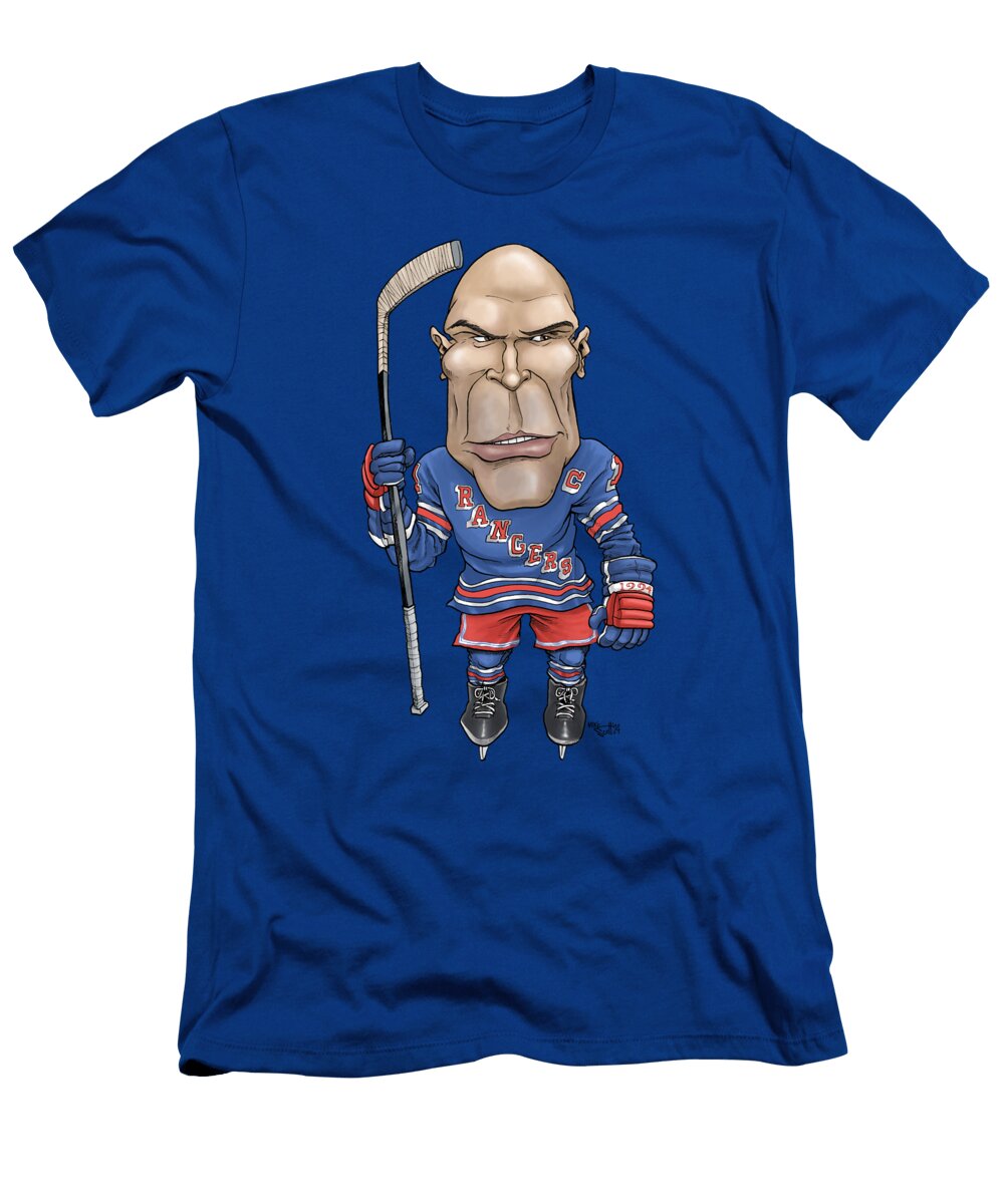 Mark Messier Blue Uni Mike Scott T-Shirt