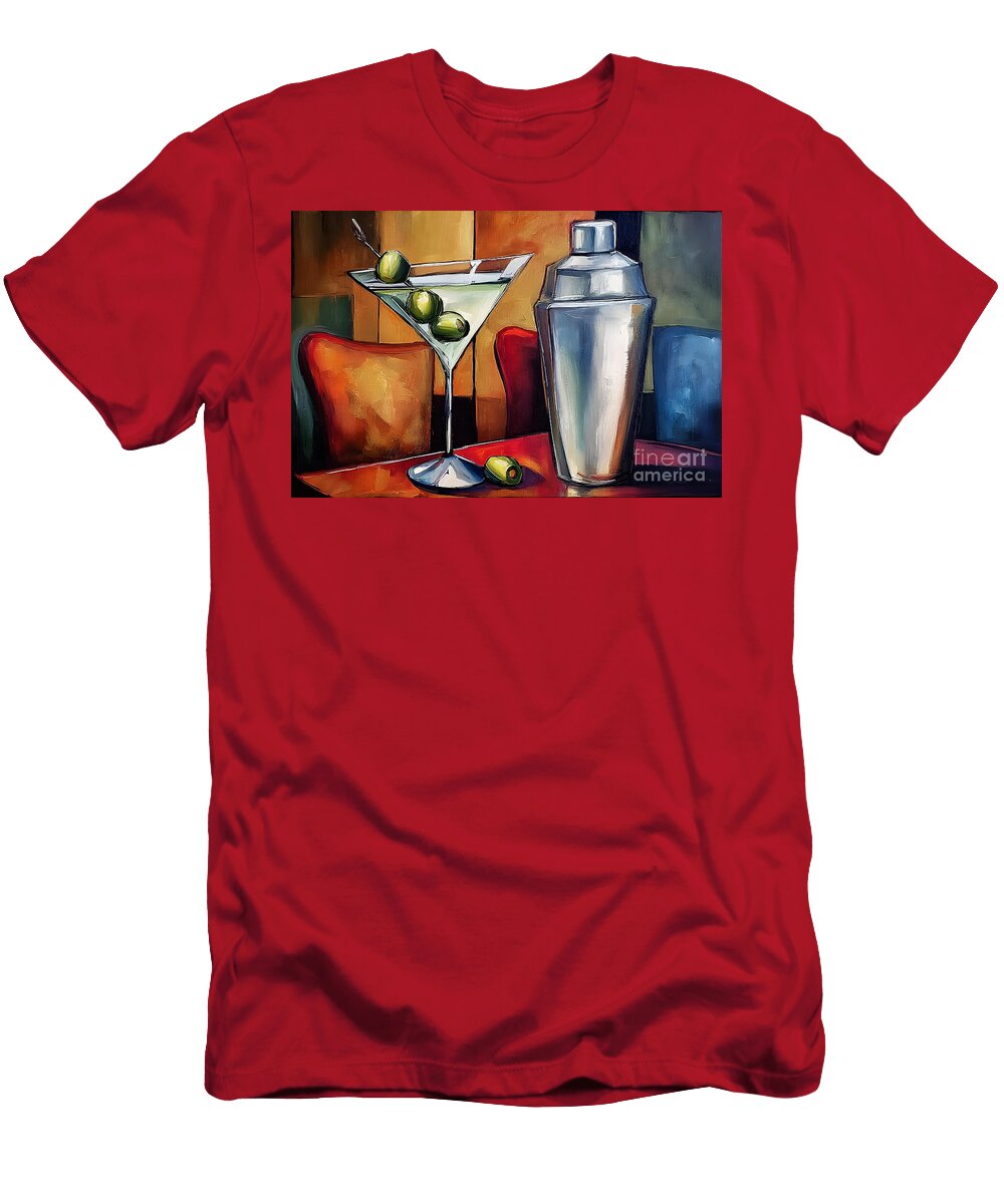 Martini and Shaker on Table Olfactoart Studio T-Shirt