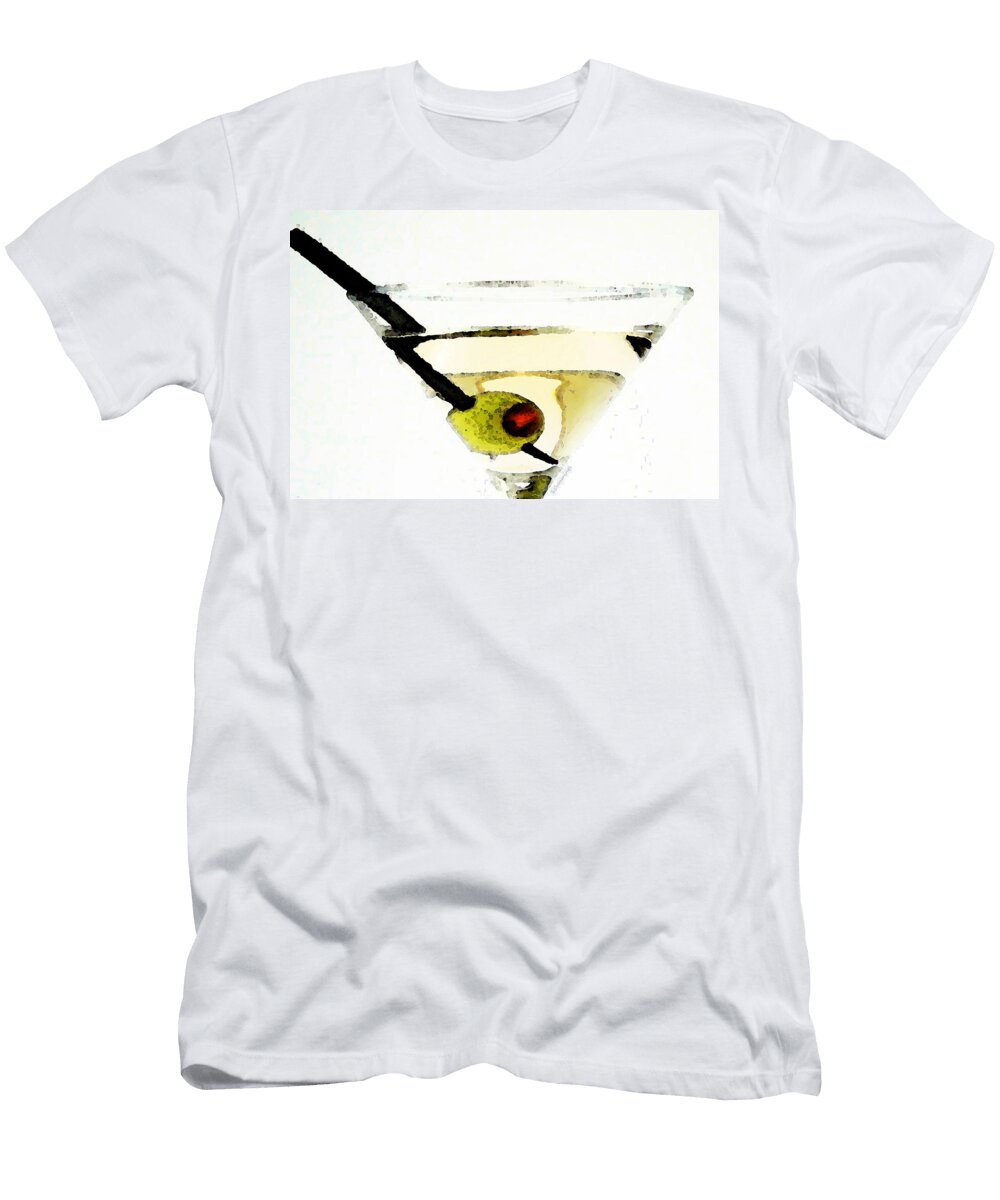 Martini with Green Olive Sharon Cummings T-Shirt