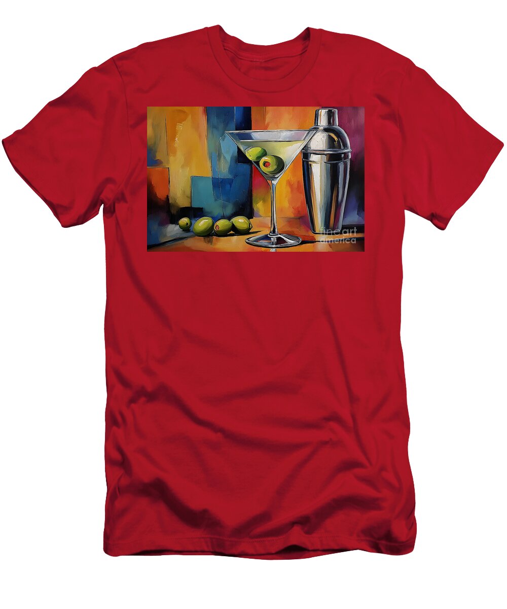 Martini with Olives and Shaker Olfactoart Studio T-Shirt