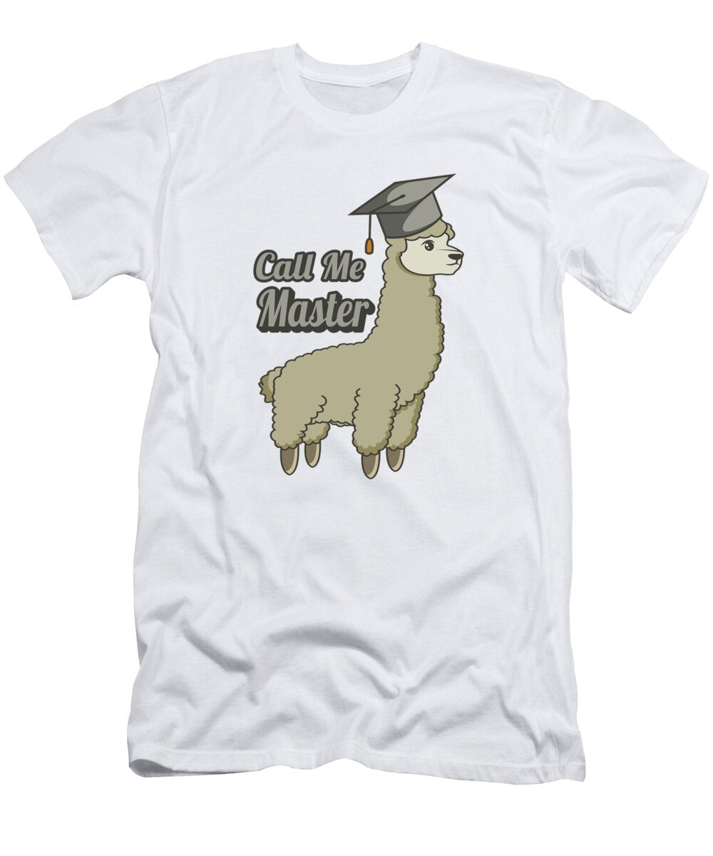 Master Degree Graduate University Llama Cool Funny Marco Rothe T-Shirt