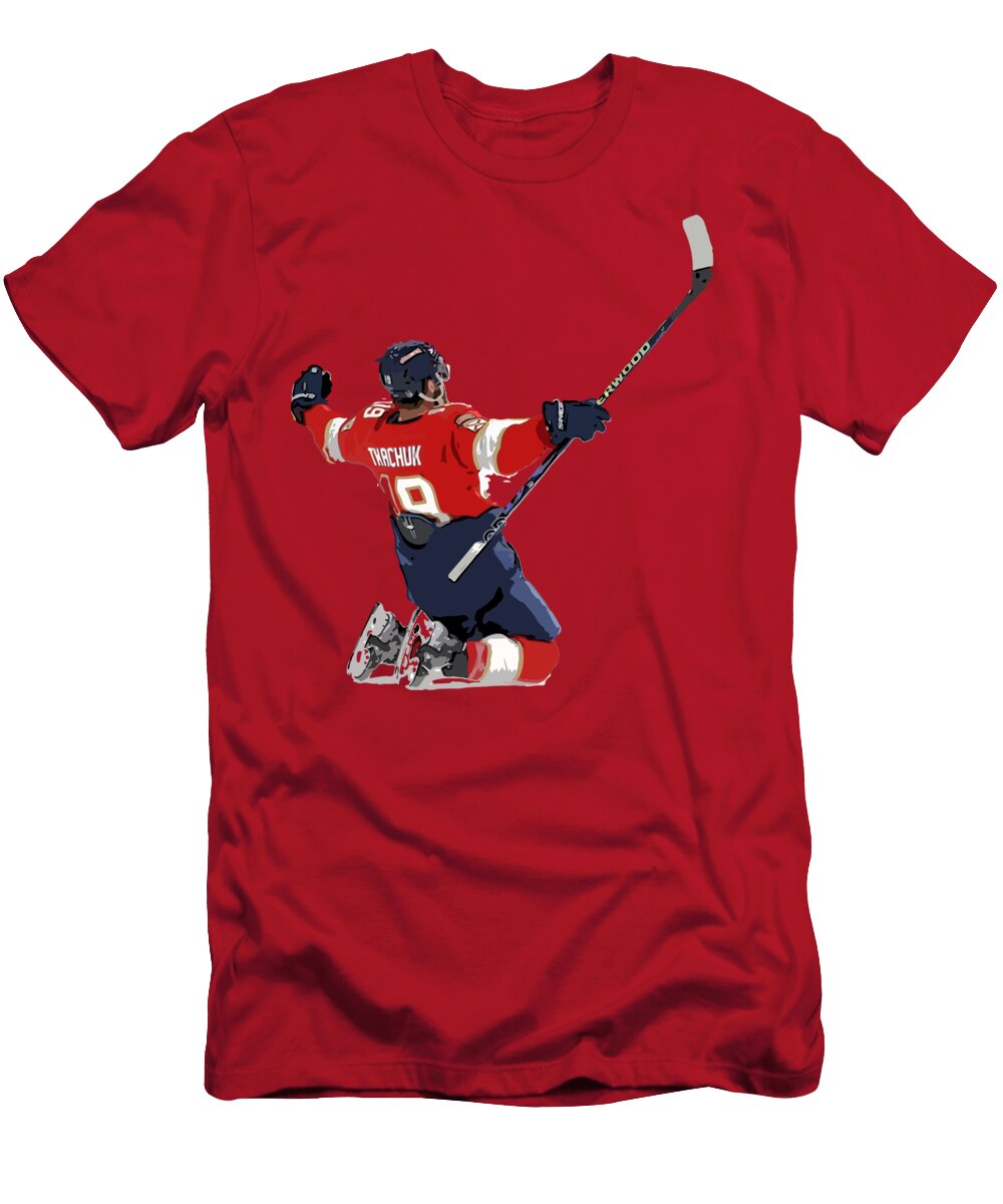 Matthew Tkachuk Celebrates on Ice Andrea Corfu T-Shirt