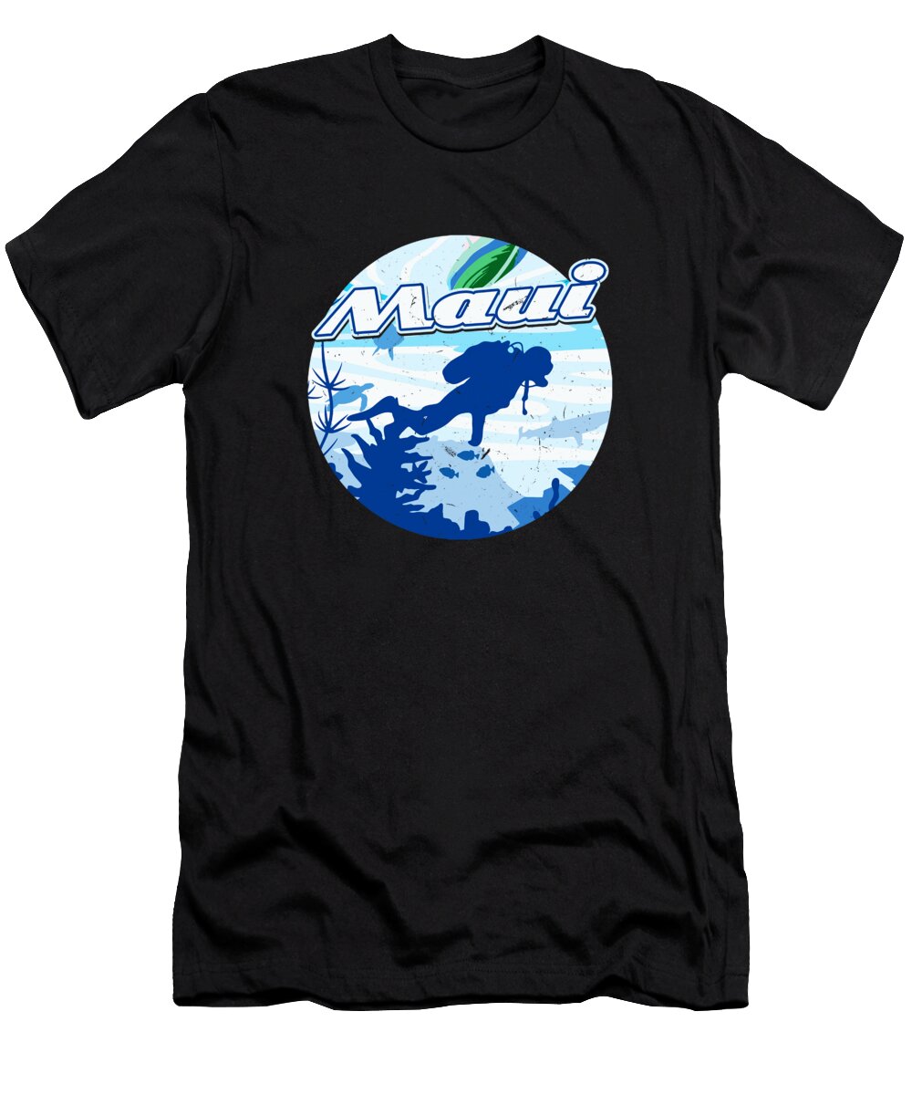 Maui Holiday Diver Diving Scott Palmer T-Shirt