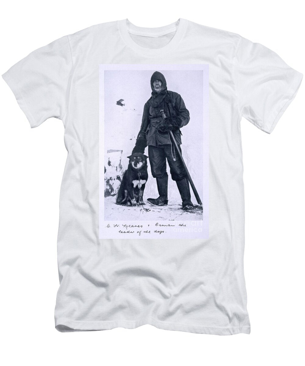Meares with Osman Leader of the Dogs From Scotts Last Expedition Herbert Ponting T-Shirt