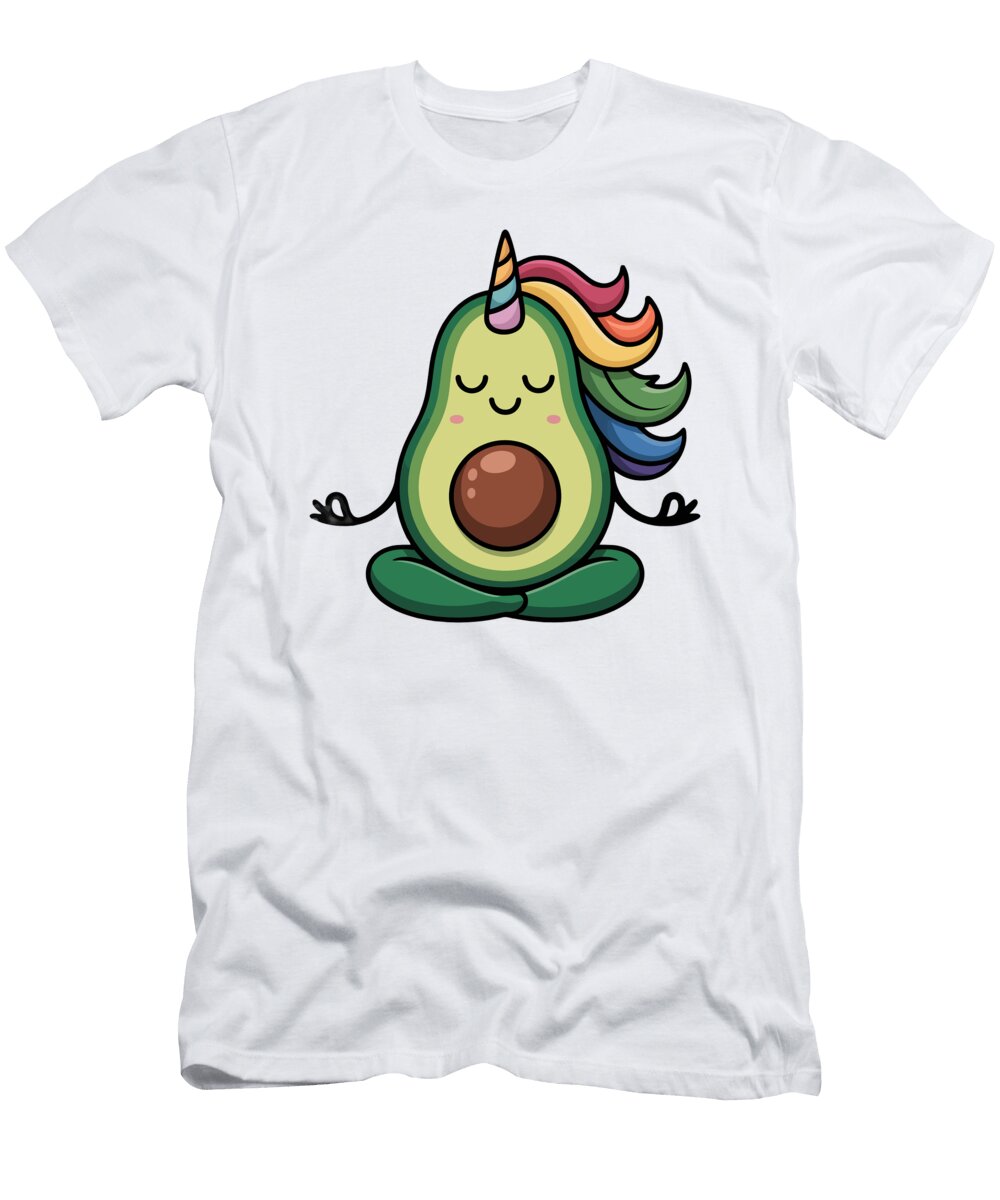 Meditating Avocado Unicorn Joanna Redesiuk T-Shirt
