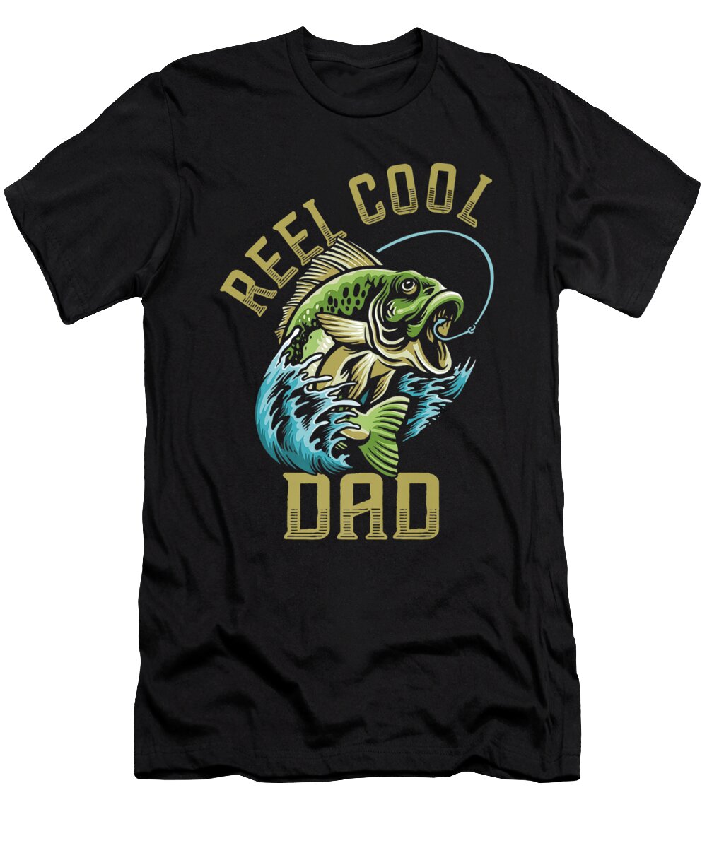 Mens Funny Reel Cool Dad Fishing Lover Gift for Shannon Nelson Art T-Shirt
