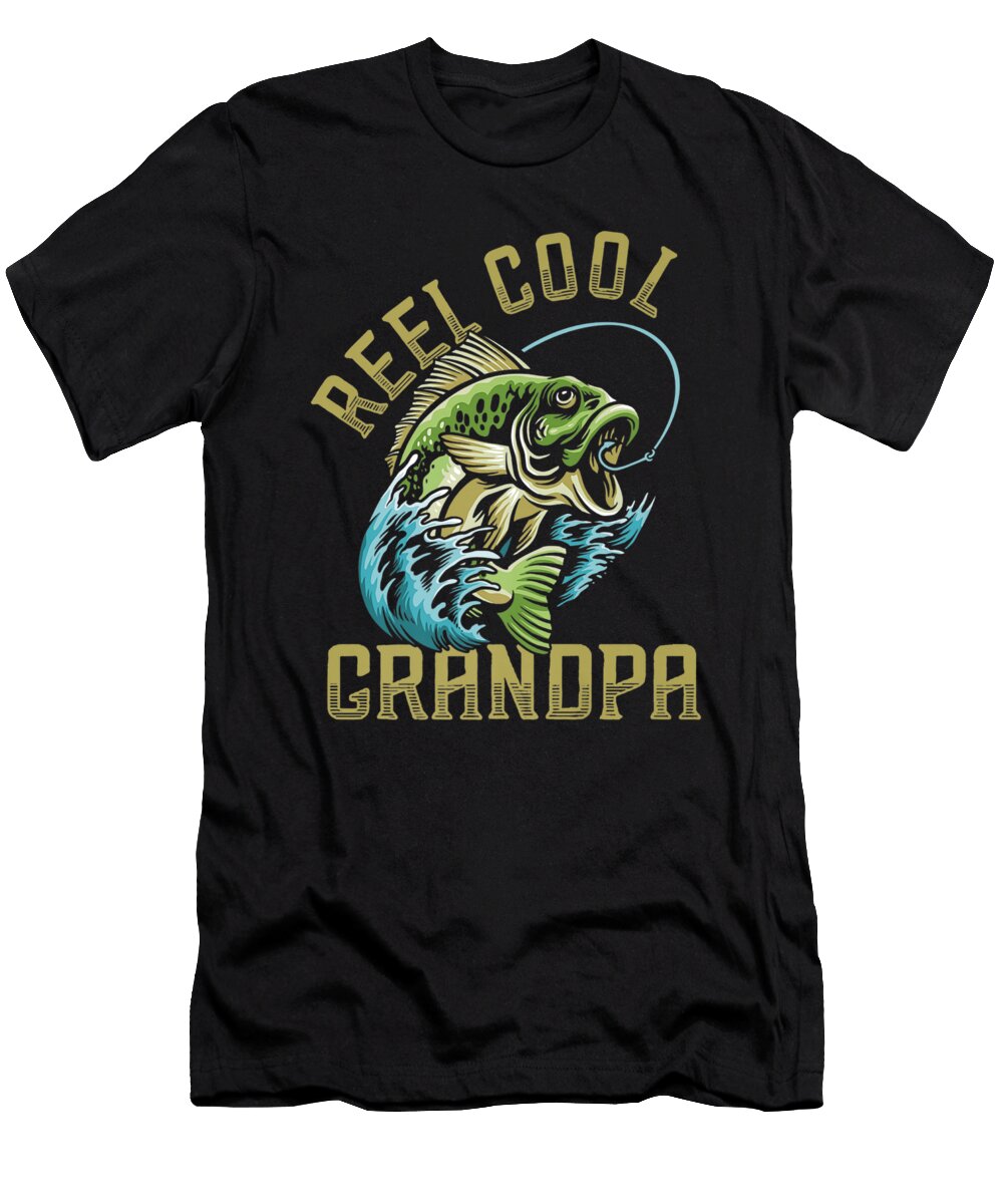 Mens Funny Reel Cool Grandpa Fishing Lover Gift Shannon Nelson Art T-Shirt