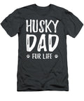 Mens Husky Dog Dad Funny Fathers Day Aijaz Perrie T-Shirt