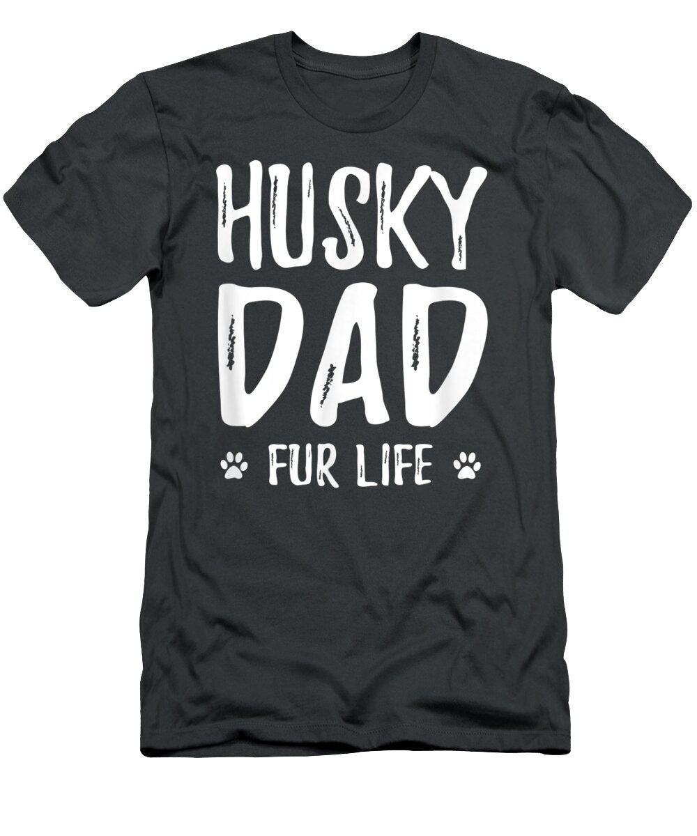 Mens Husky Dog Dad Funny Fathers Day Aijaz Perrie T-Shirt