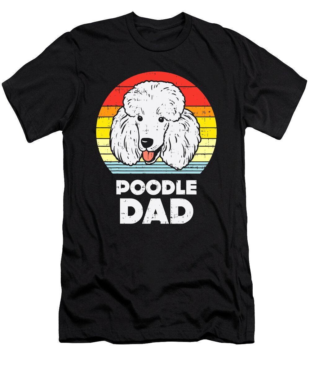 Mens Poodle Dad Sunset Retro Animal Pet Dog Lover Owner Men Gift Dhbubble T-Shirt
