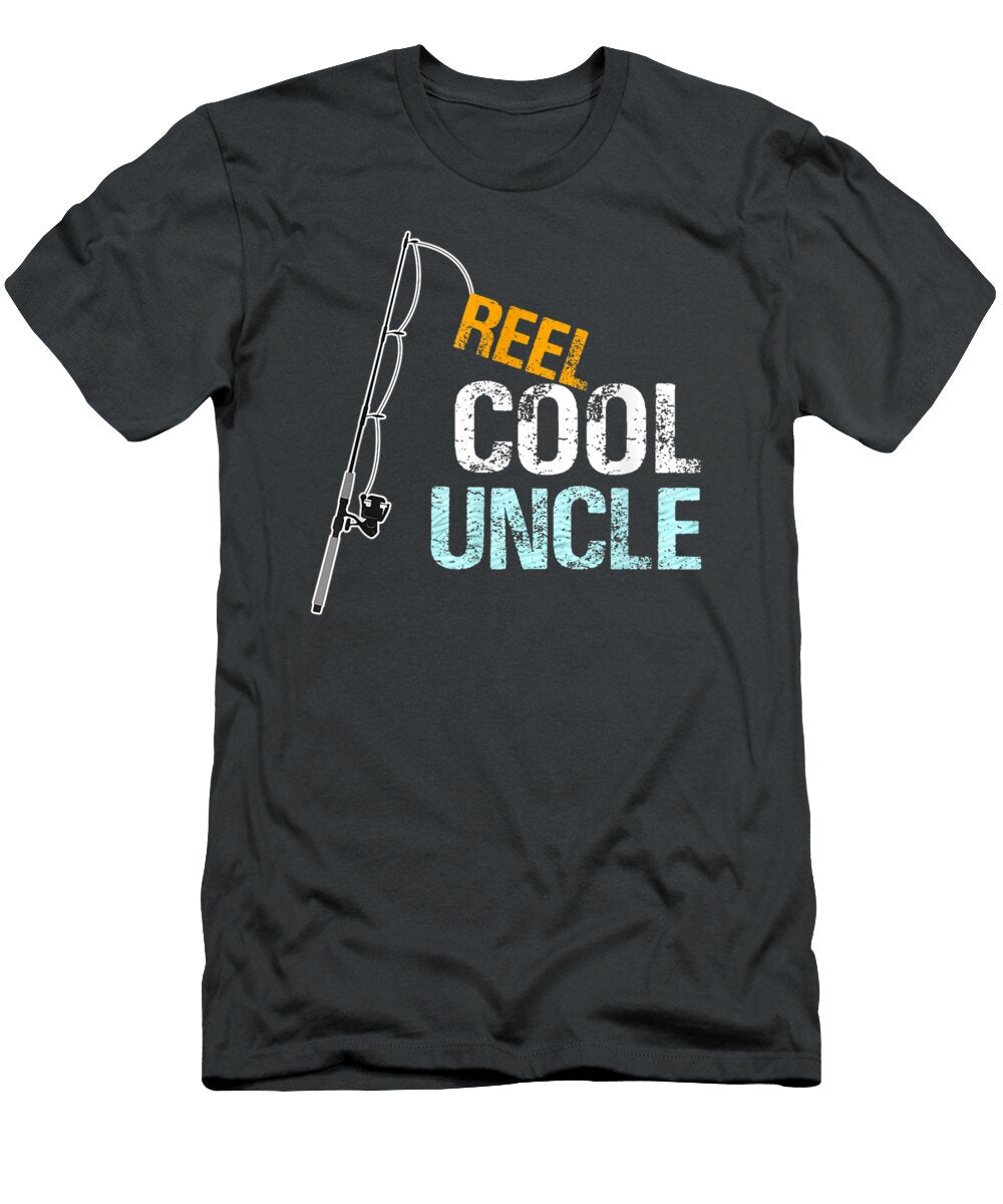 Mens Reel Cool Uncle Graphic Uncle From Niece or Nephew Tomos Thomas T-Shirt