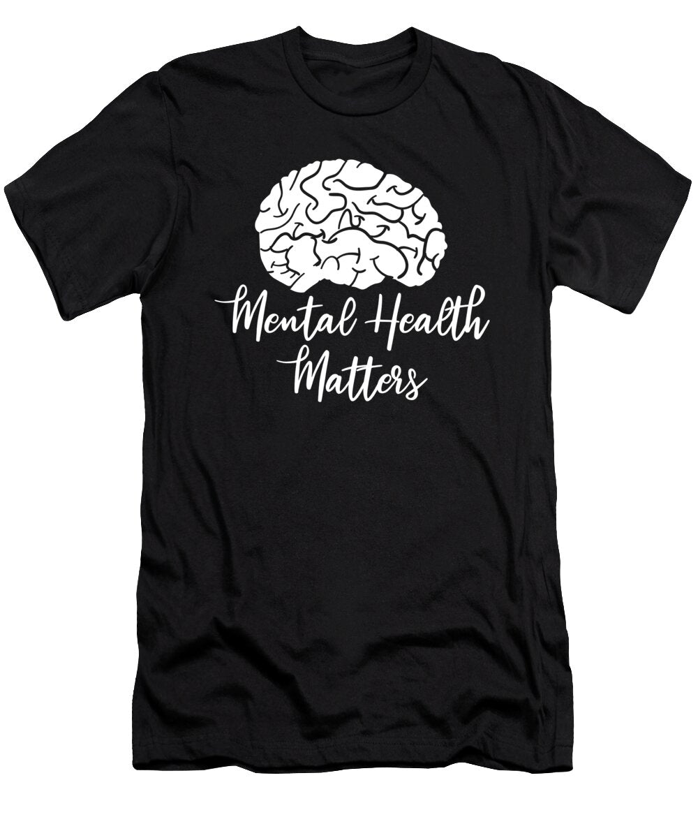 Mental Health Matters Brain Nursing Caretaker Psych Nurse Crazy Squirrel T-Shirt
