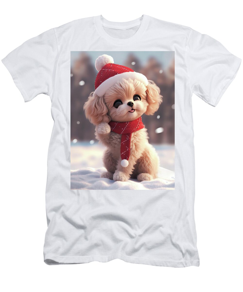 Merry Christmas Poodle Dog Puppy 01 Happy Chris Happy Chris T-Shirt