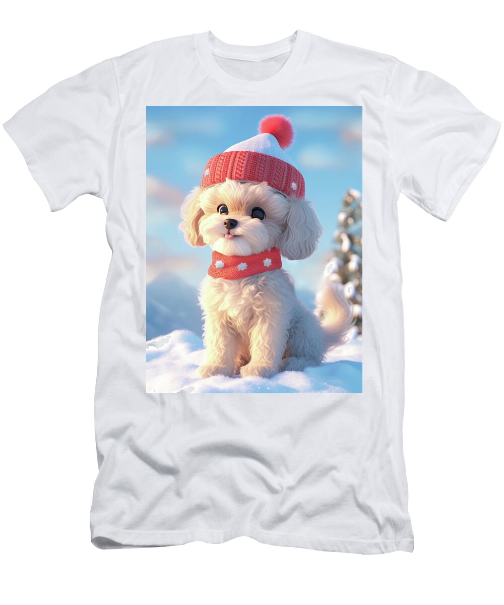 Merry Christmas Poodle Dog Puppy 02 Happy Chris Happy Chris T-Shirt