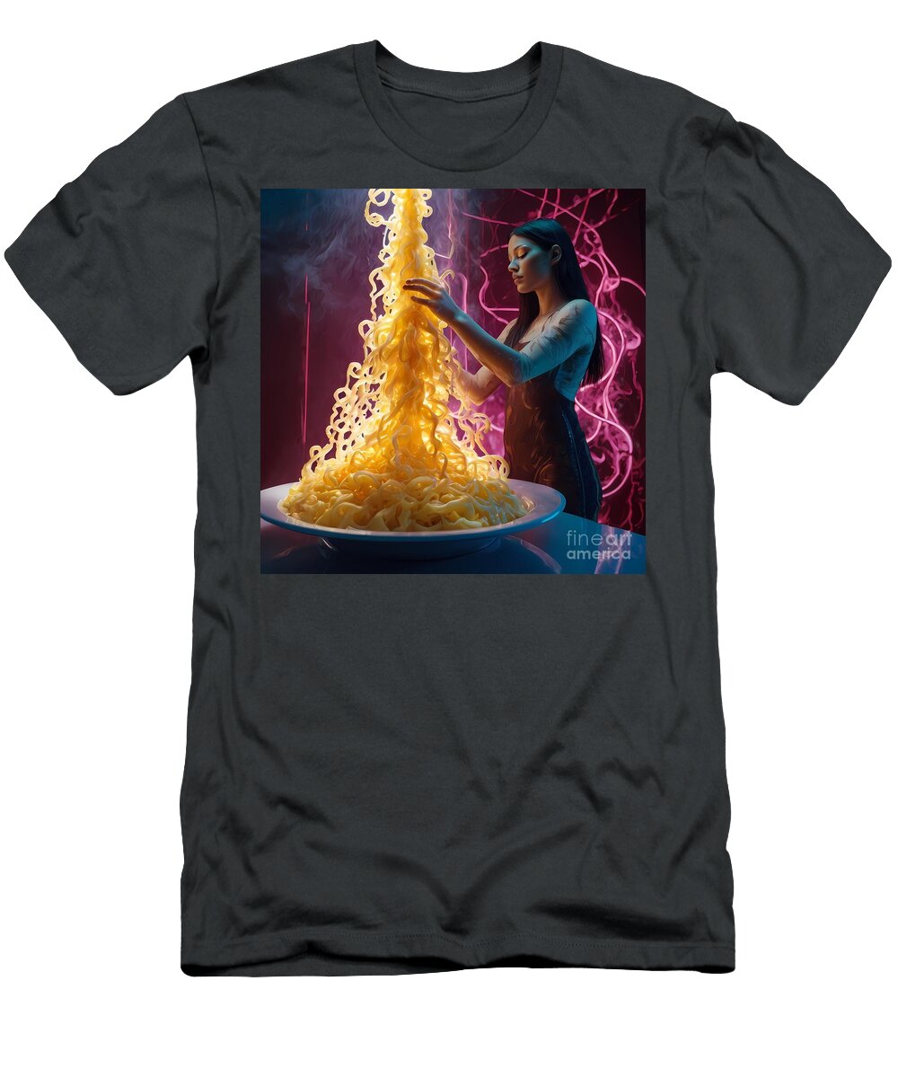 Mesmerizing Pasta Tower Creation Brian Coles T-Shirt