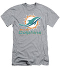 Miami Dolphins on an Abraded Steel Texture Movie Poster Prints T-Shirt