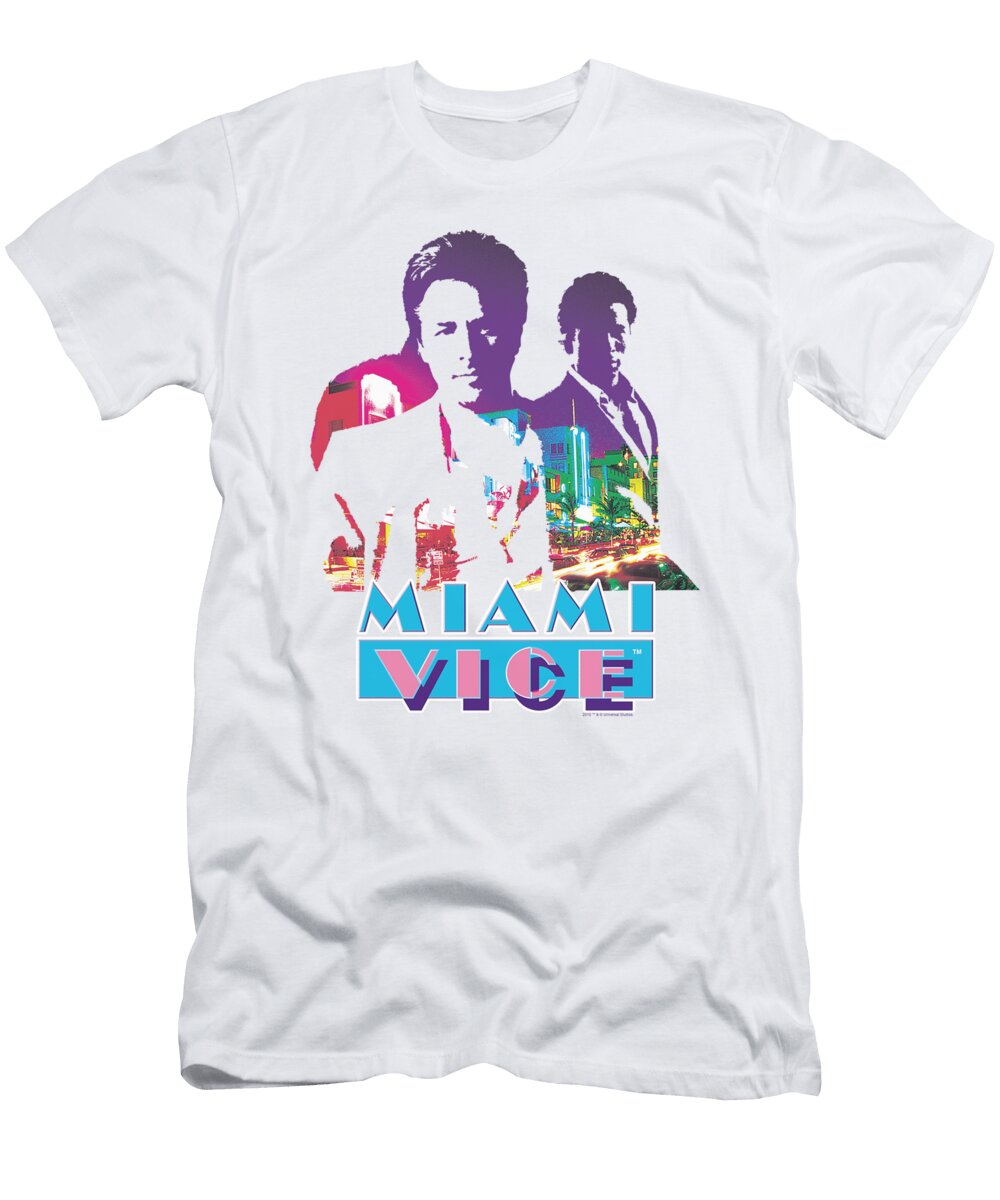 Miami Vice 80s Crockett and Tubbs Brent Brock T-Shirt