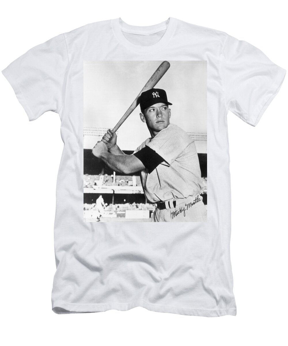 Mickey Mantle At Bat New York Yankees T-Shirt