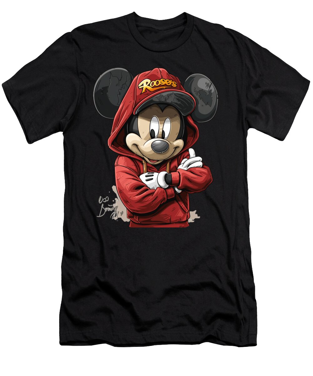 Mickey Mouse Vs Colorado Rockies Cartoon Curveballs Clash Robertz Schuler T-Shirt