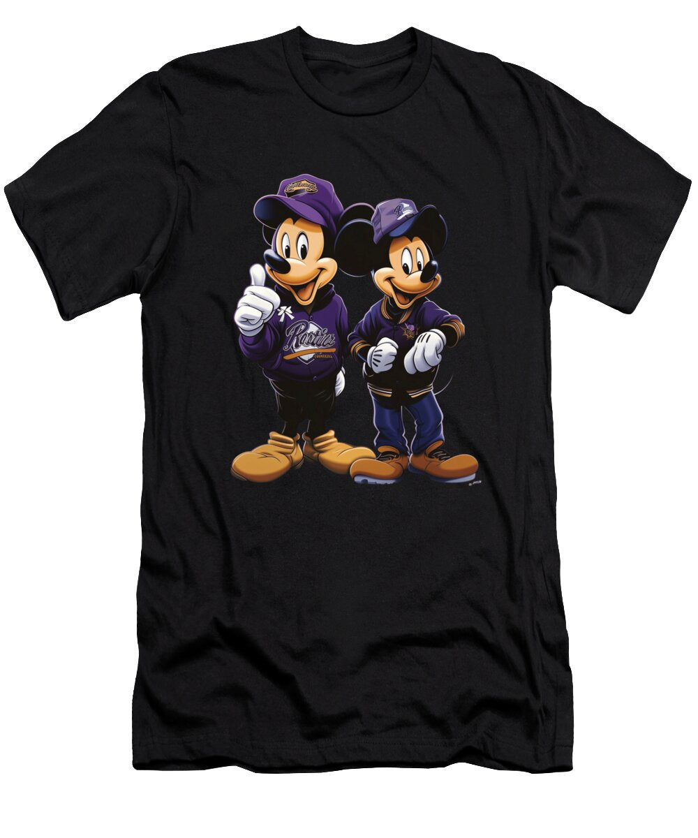 Mickey Mouse Vs Colorado Rockies Pennant Pursuit Passion Robertz Schuler T-Shirt