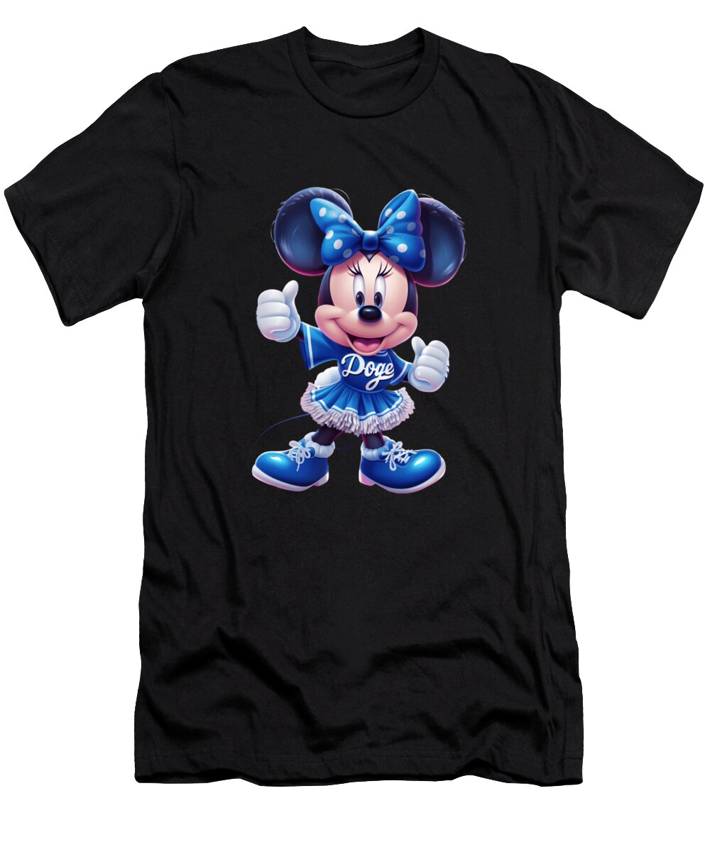 Micky Mouse Vs Los Angeles Dodgers Adventure Match Robertz Schuler T-Shirt
