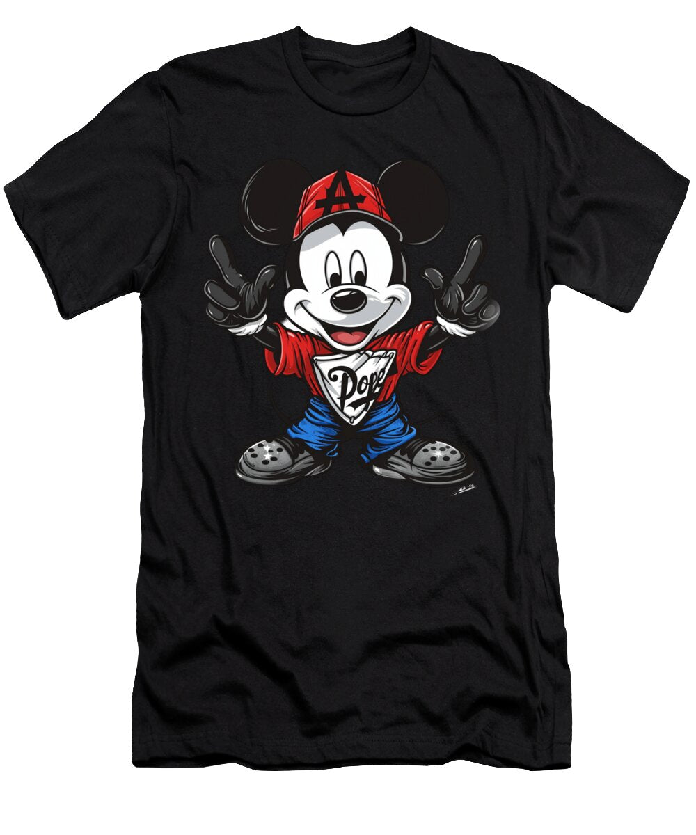Micky Mouse Vs Los Angeles Dodgers Animated Challenge Robertz Schuler T-Shirt