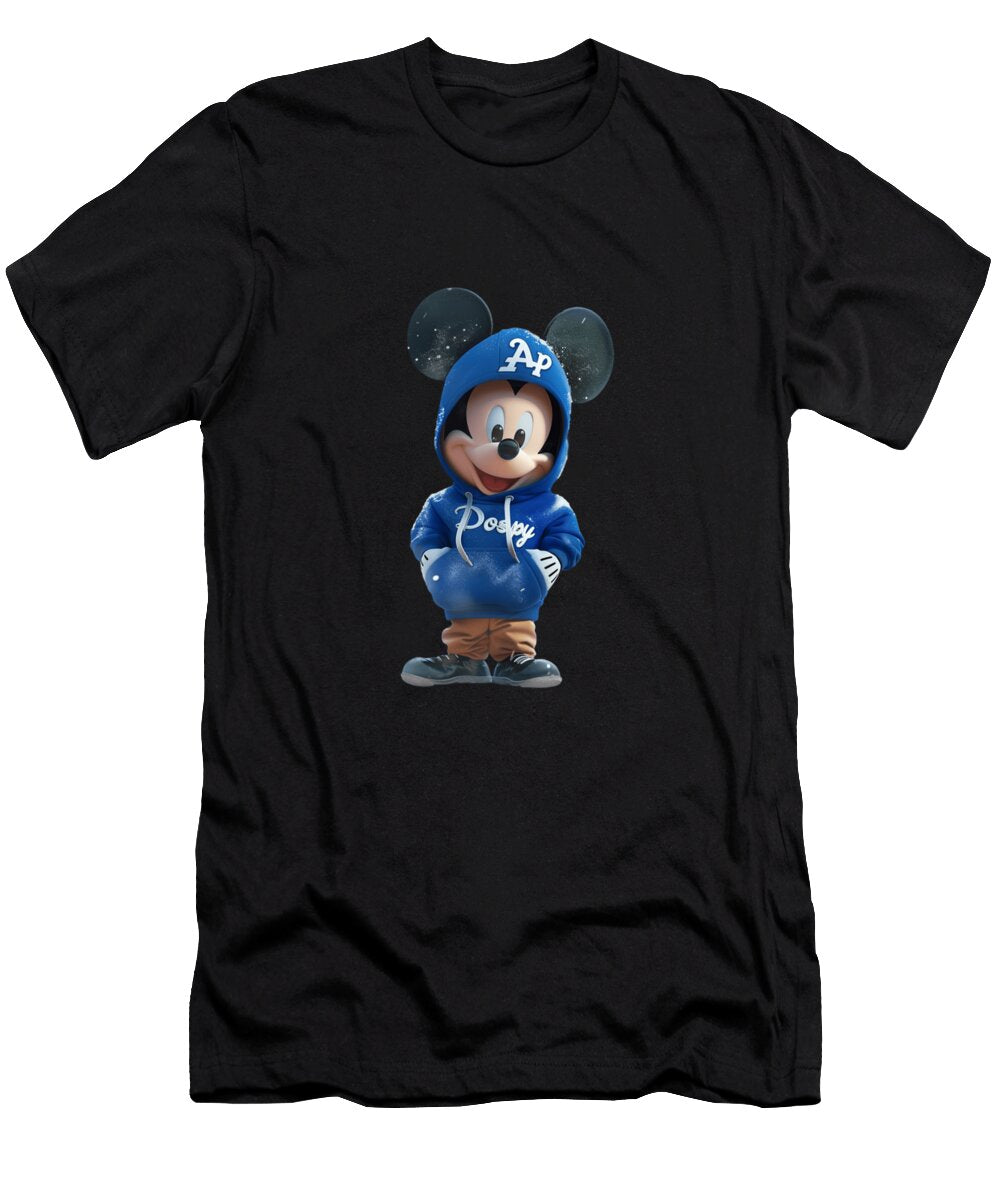 Micky Mouse Vs Los Angeles Dodgers Animated Smackdown Robertz Schuler T-Shirt