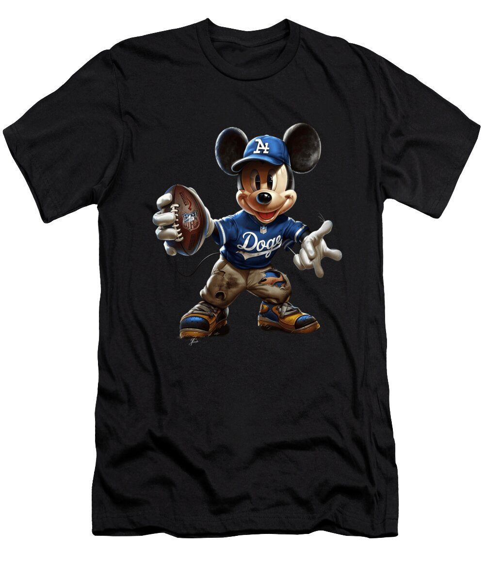 Micky Mouse Vs Los Angeles Dodgers Culture Clash Robertz Schuler T-Shirt