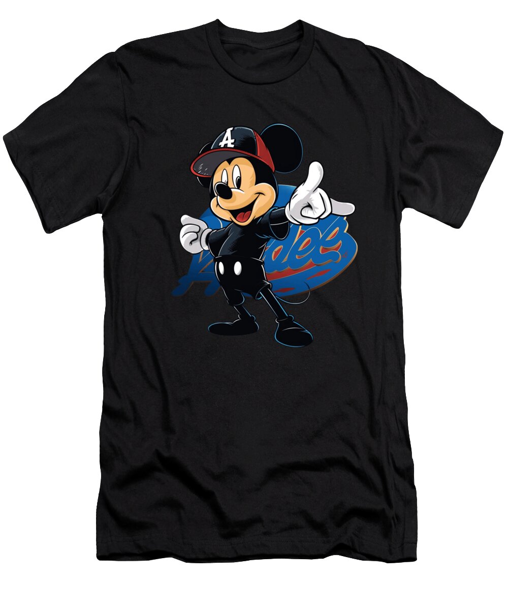 Micky Mouse Vs Los Angeles Dodgers Dream Duel Robertz Schuler T-Shirt