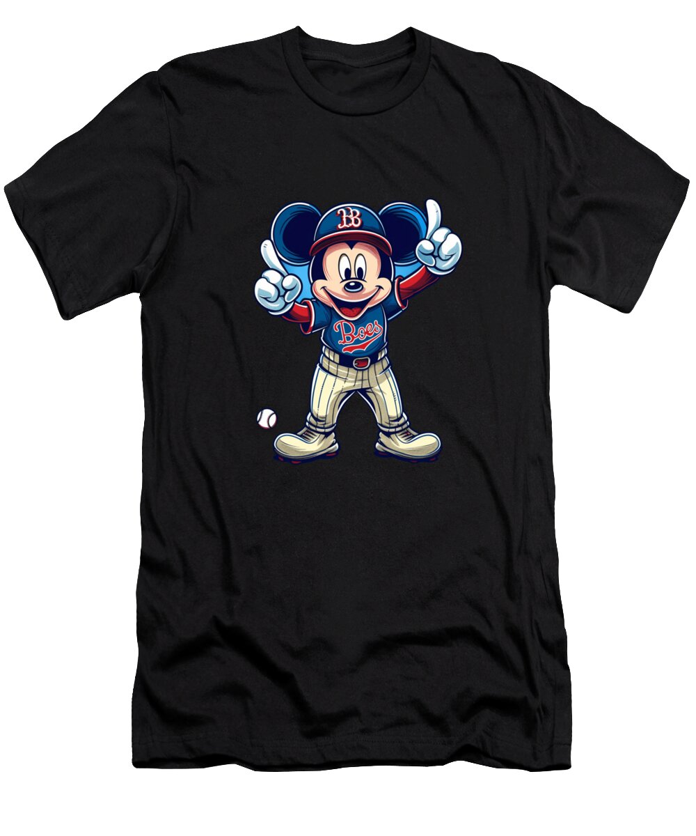 Micky Mouse Vs Los Angeles Dodgers Entertainment Clash Robertz Schuler T-Shirt