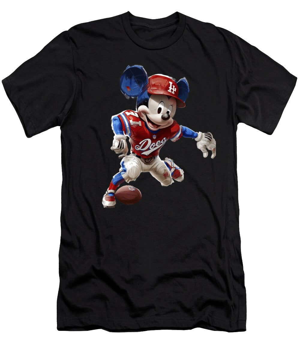 Micky Mouse Vs Los Angeles Dodgers Entertainment Game Robertz Schuler T-Shirt