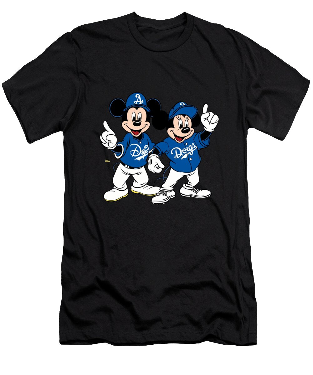 Micky Mouse Vs Los Angeles Dodgers Family Game Robertz Schuler T-Shirt